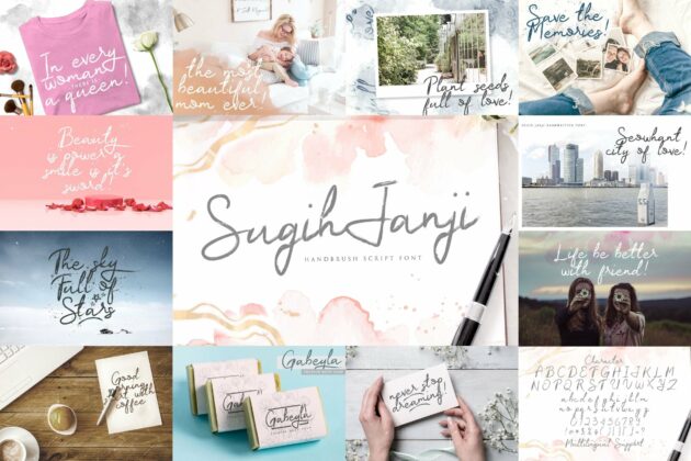 Brush Textured Font Bundle Vol. 3 Poster 9