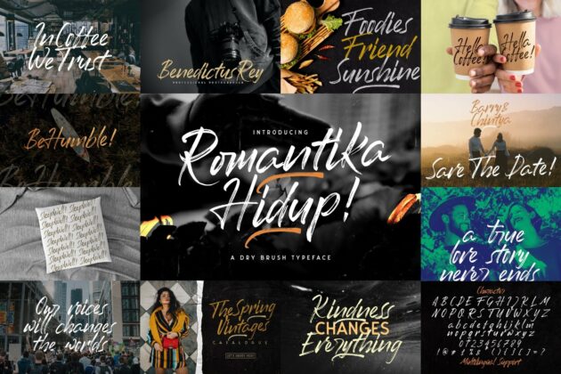 Brush Textured Font Bundle Vol. 3 Poster 10