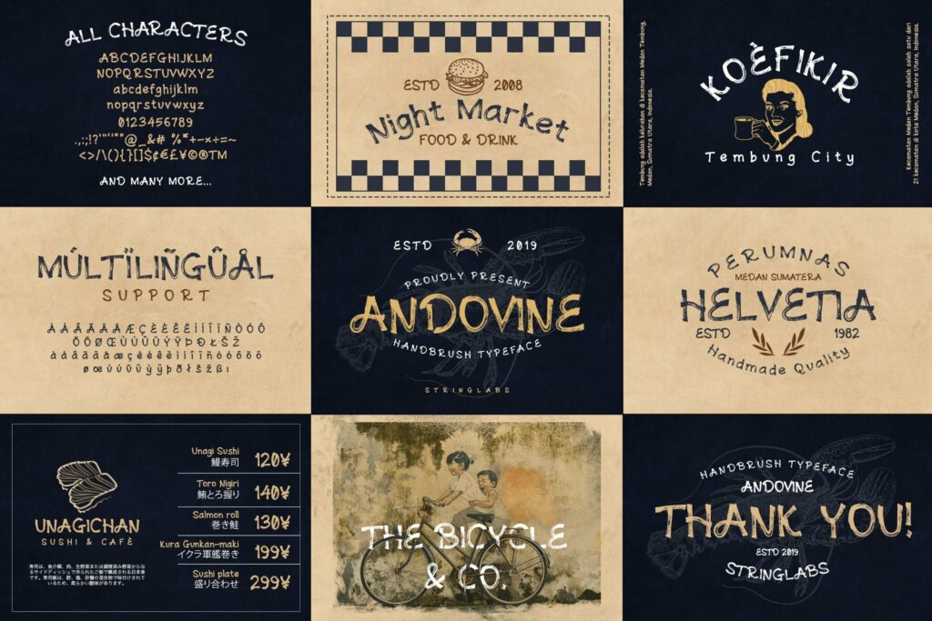 Brush Textured Font Bundle Vol. 4 Poster 2