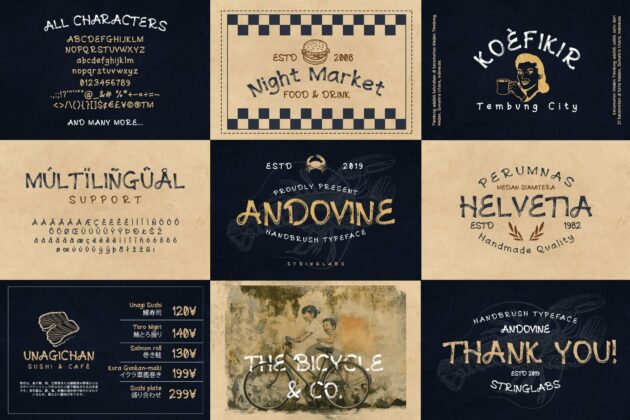 Brush Textured Font Bundle Vol. 4 Poster 2
