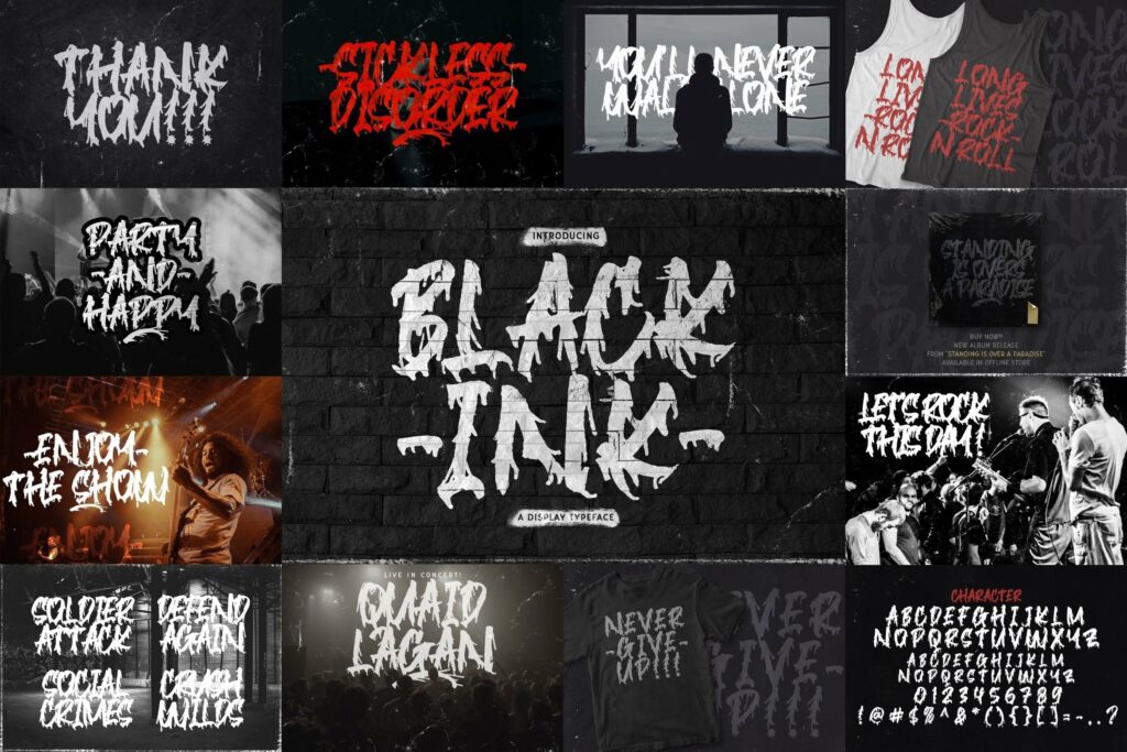 Brush Textured Font Bundle Vol. 4 Poster 6