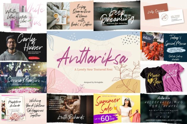 Brush Textured Font Bundle Vol. 4 Poster 7