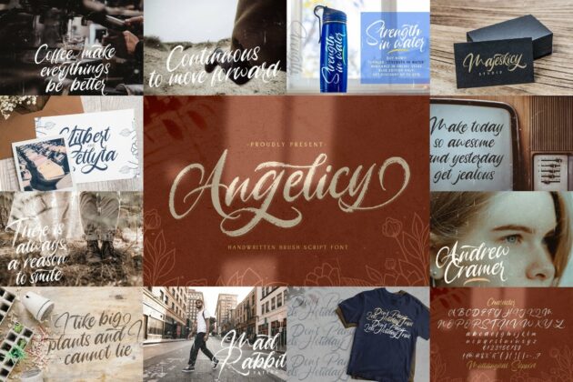 Brush Textured Font Bundle Vol. 4 Poster 8