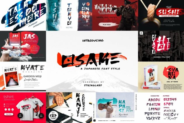 Brush Textured Font Bundle Vol. 4 Poster 9