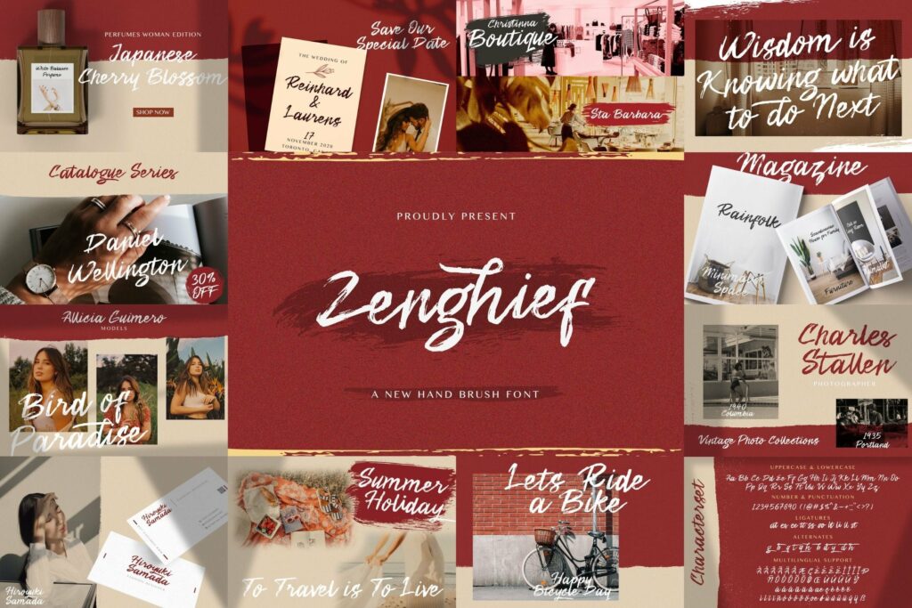 Brush Textured Font Bundle Vol. 4 Poster 10