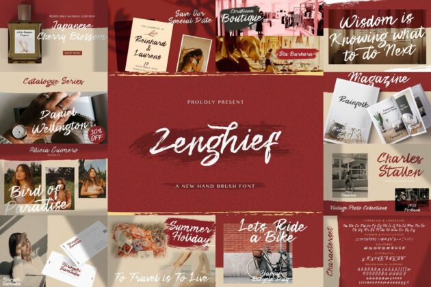 Brush Textured Font Bundle Vol. 4 Poster 10