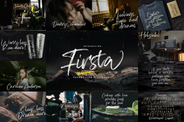 Brush Textured Font Bundle Vol. 5 Poster 1
