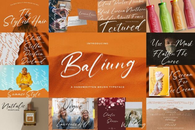 Brush Textured Font Bundle Vol. 5 Poster 2
