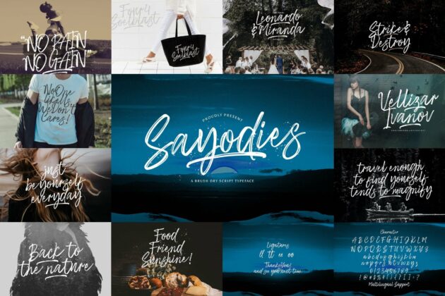 Brush Textured Font Bundle Vol. 5 Poster 3
