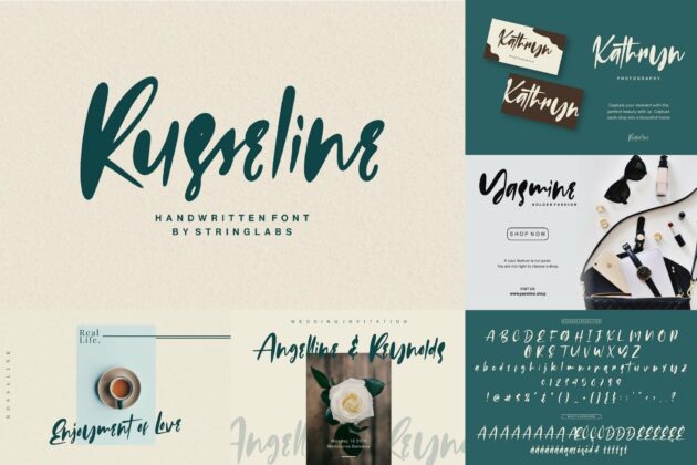Brush Textured Font Bundle Vol. 5 Poster 5