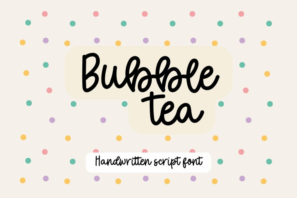 Bubble Tea, Cute and Bouncy Font Poster 4