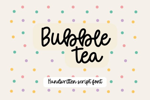 Bubble Tea, Cute and Bouncy Font Poster 4