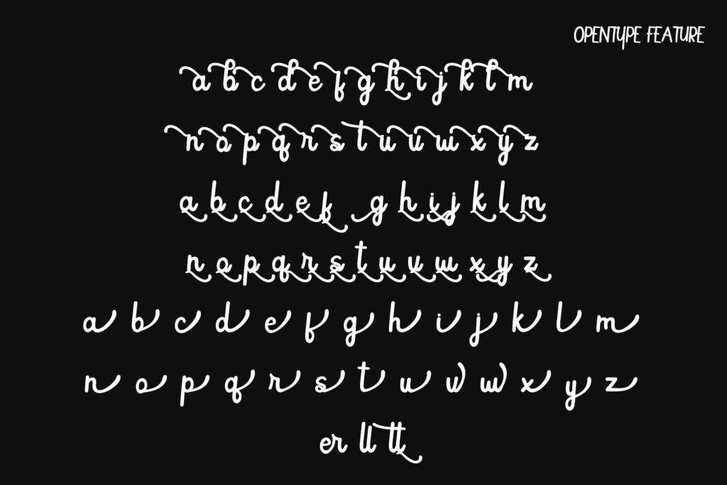 Butterfly Monoline Script Font Poster 4