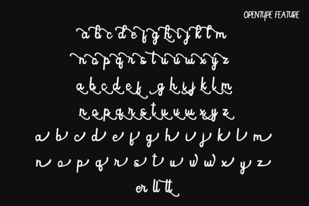 Butterfly Monoline Script Font Poster 4