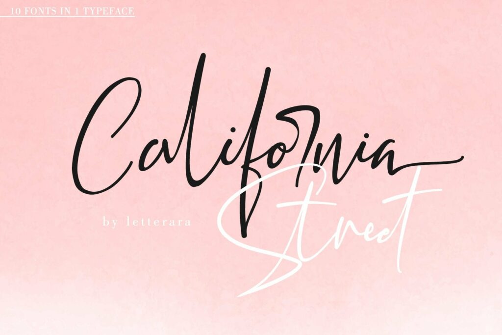 CALIFORNIA STREET (10 STYLES IN 1 TYPEFACE) Poster 10