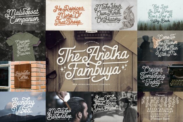 Calligraphy Font Bundle Vol 1 Poster 1