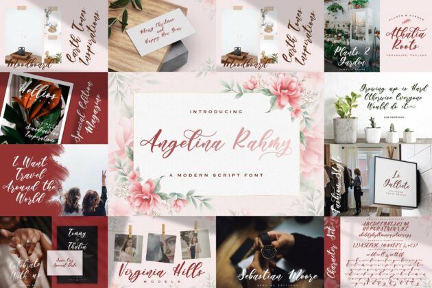 Calligraphy Font Bundle Vol 1 Poster 8