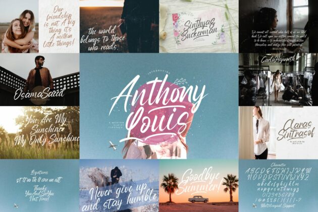 Calligraphy Font Bundle Vol 1 Poster 9