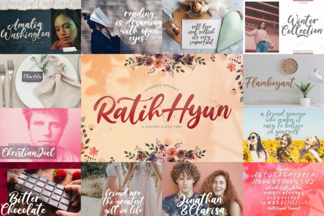 Calligraphy Font Bundle Vol 3 Poster 5