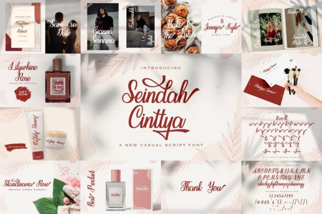 Calligraphy Font Bundle Vol 4 Poster 1