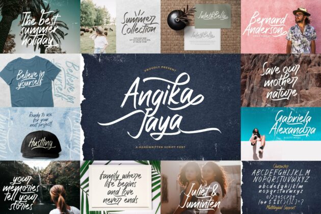Calligraphy Font Bundle Vol 4 Poster 3