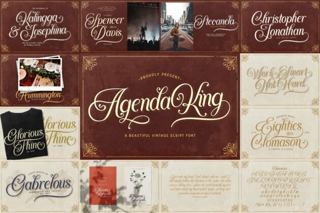 Calligraphy Font Bundle Vol 4 Poster 6