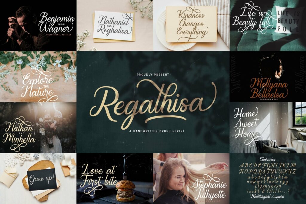 Calligraphy Font Bundle Vol 5 Poster 1