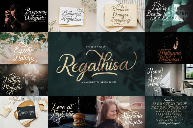 Calligraphy Font Bundle Vol 5 Poster 1