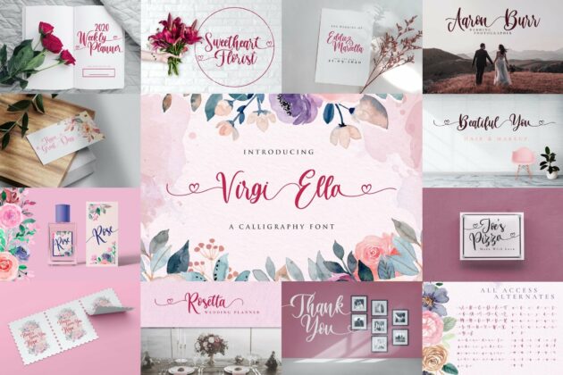 Calligraphy Font Bundle Vol 5 Poster 2