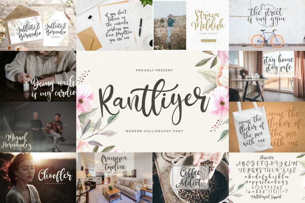 Calligraphy Font Bundle Vol 5 Poster 8