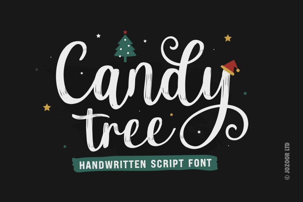 Candy Tree - Christmas Holiday Font Poster 3