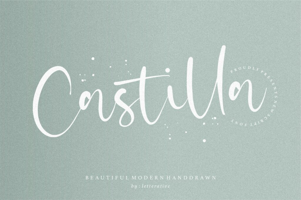 Castilla is a Beautiful Modern Handdrawn Font Poster 3