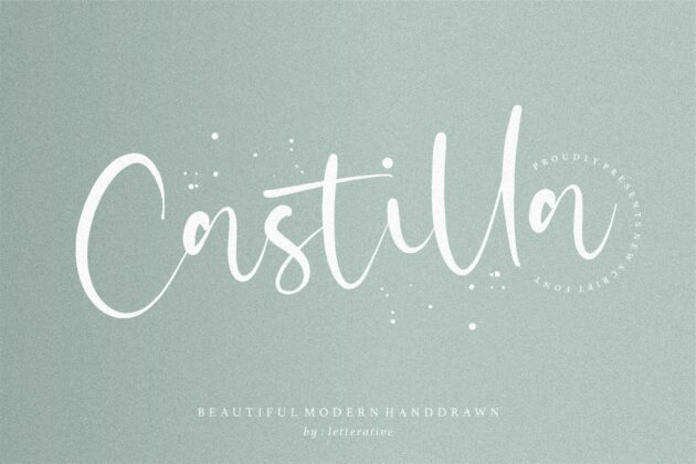 Castilla is a Beautiful Modern Handdrawn Font Poster 3