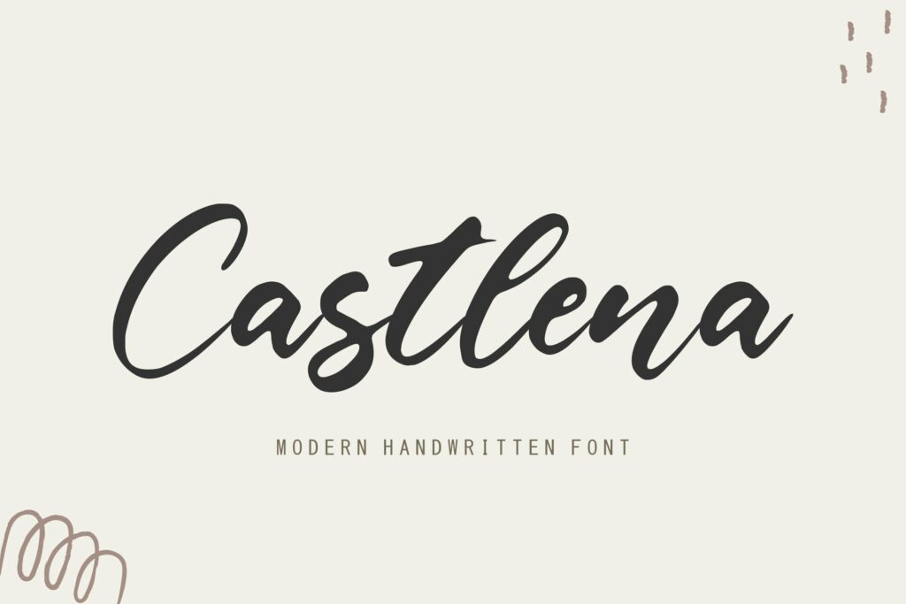 Castlena Modern Handwritten Font Poster 6