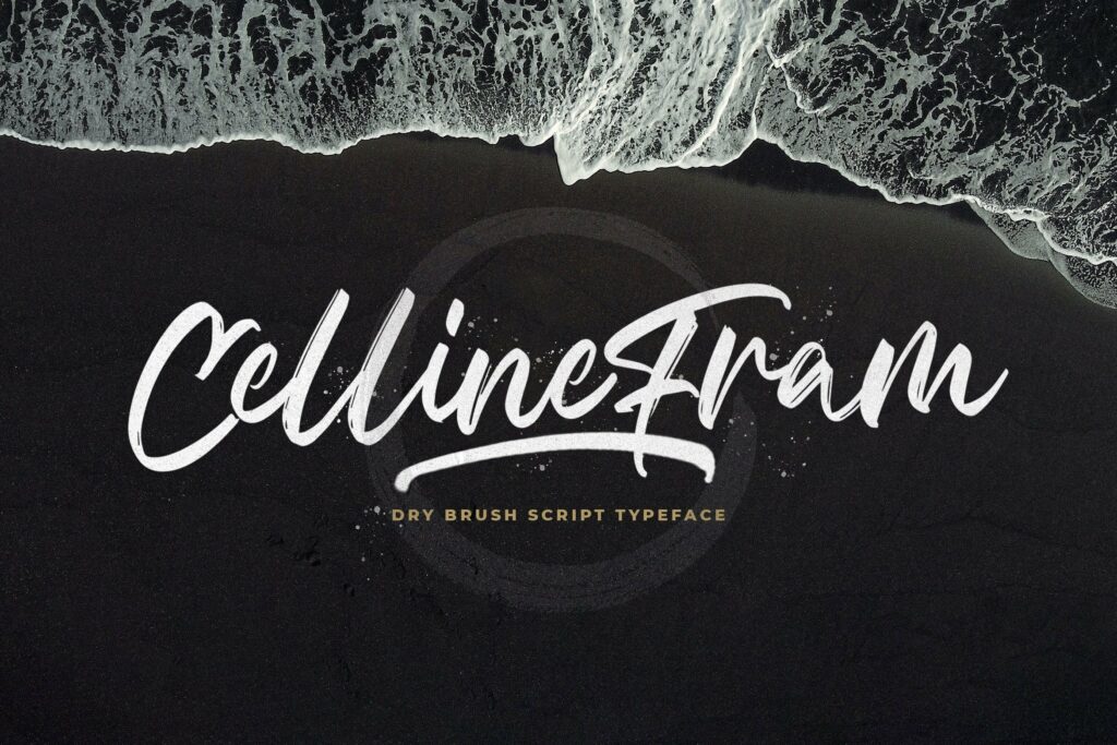 Celline Fram - Textured Brush Font Poster 4