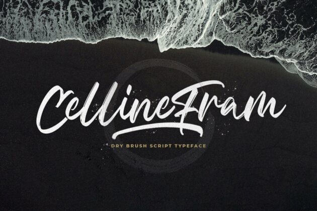 Celline Fram - Textured Brush Font Poster 4
