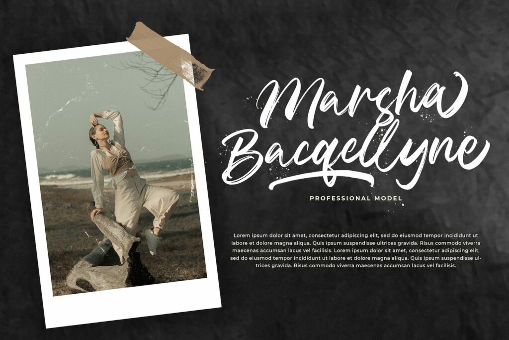 Celline Fram - Textured Brush Font Poster 6