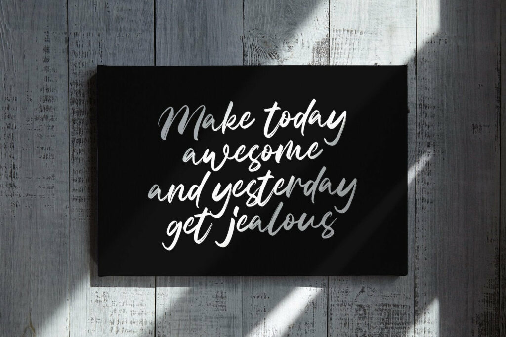 Celline Fram - Textured Brush Font Poster 9