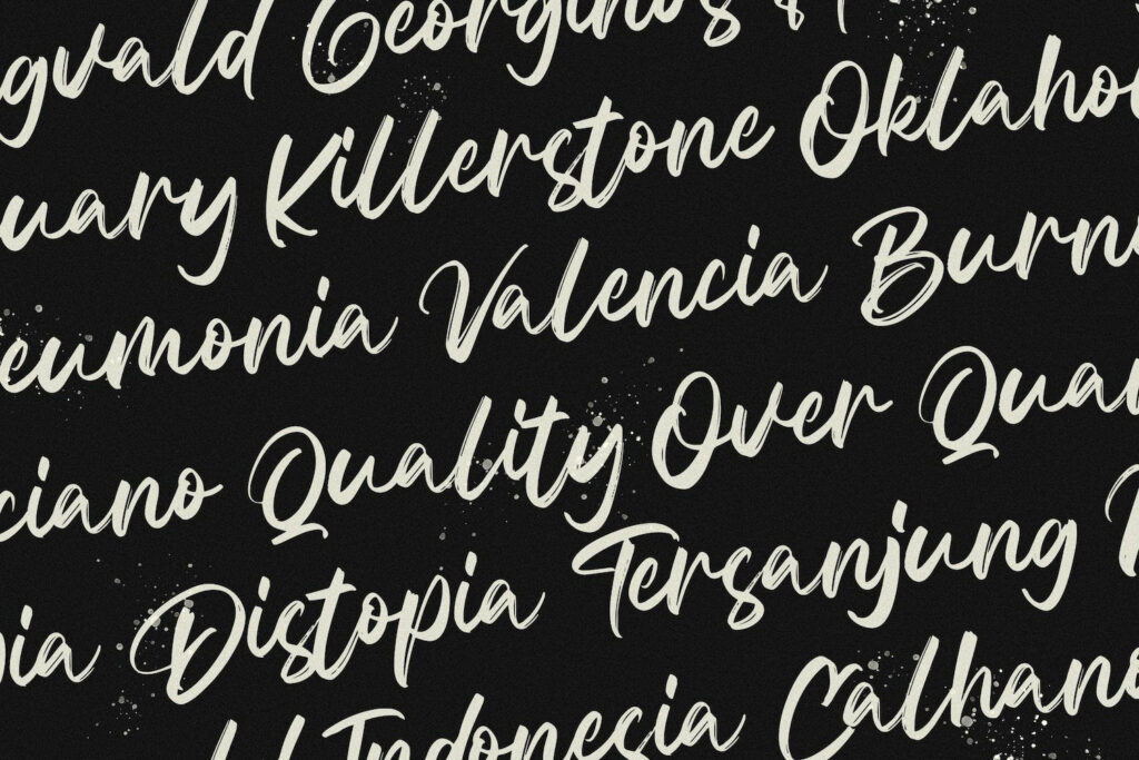 Celline Fram - Textured Brush Font Poster 10