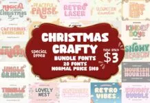 Christmas Crafty Fonts Bundle Poster 1
