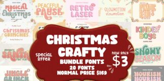Christmas Crafty Fonts Bundle Poster 1