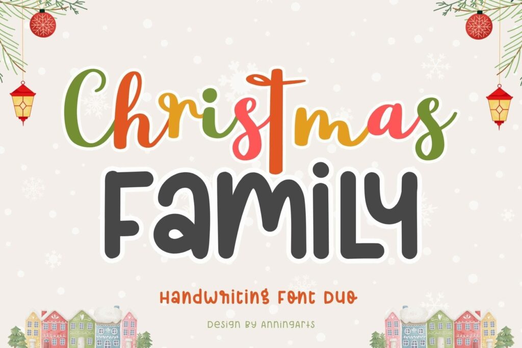 Christmas Family Font Duo Poster 5