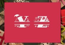 Christmas Split Font Poster 1