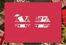Christmas Split Font Poster 1