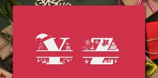Christmas Split Font Poster 1
