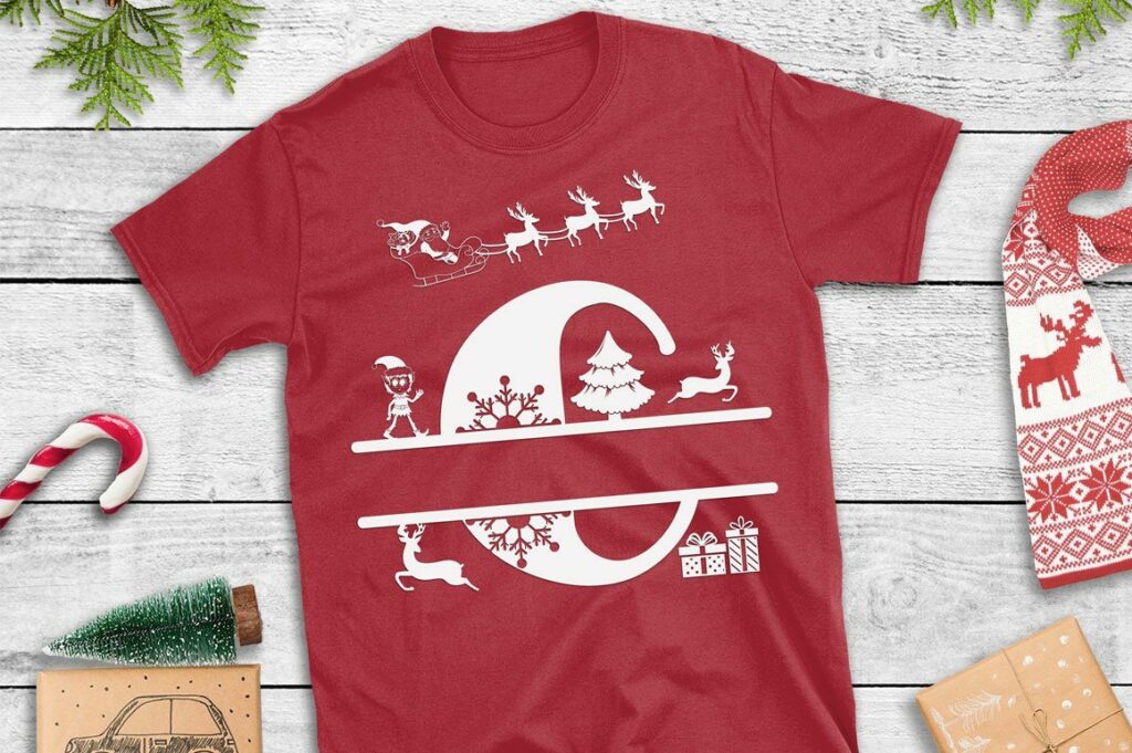 Christmas Split Font Poster 4