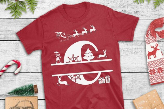Christmas Split Font Poster 4