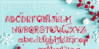 Christmas Vibes: A Whimsical Christmas Font Poster 1