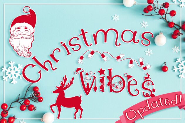 Christmas Vibes: A Whimsical Christmas Font Poster 1