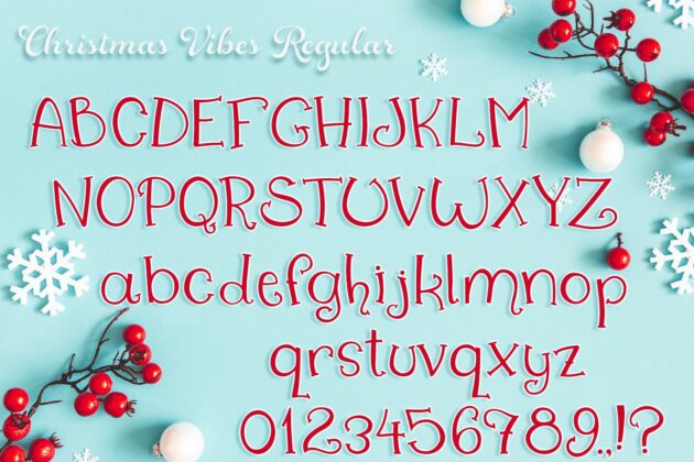 Christmas Vibes: A Whimsical Christmas Font Poster 4